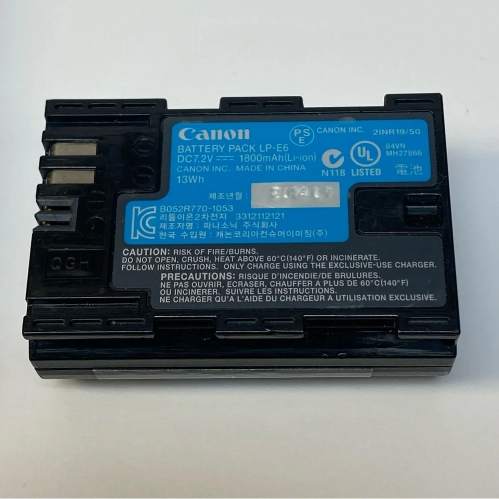 Canon LP-E6 Lithion Battery And LC-E6 Charger OEM